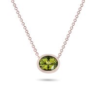 Collana Fiore Roberta srl Donna Pop in Oro rosa Peridoto FC4464R62
